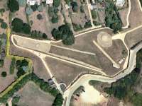 Aerial view of Er Grah, the Marchand's table and Le Grand Menhir Bris�