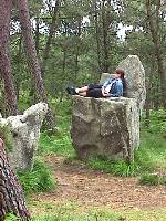Caesar's Chair with Rory reclining &agrave; la Caesar